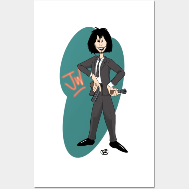 John Wick Cartoon Wall Art by GarryDeanArt